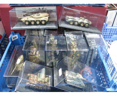 Thirteen Diecast and Plastic Military Model Vehicles, including collection Armour 1:72nd Scale LAV25 Tank Hunter, Third Reich