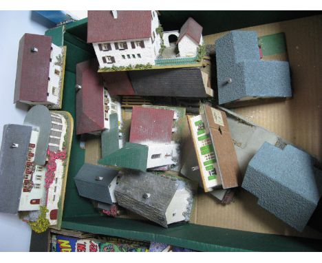 A Quantity of Early Faller (Germany) "HO" Scale Lineside Buildings, including housing, church, saw mill, post office.