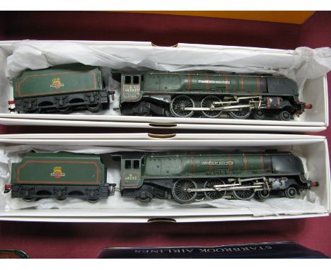 Two Hornby Dublo 3 Rail ''Duchess Class'' Steam Locomotives and  Six Wheel Tenders, BR green ''Duchess of Montrose'' R/NO 462