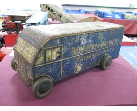 A First Half XX Century Huntley and Palmers Breakfast Biscuits Tin, in the form of a delivery wagon, signed to front 'Tribrek