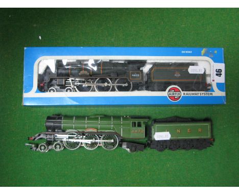 Two "OO" Gauge Locomotives and Tenders, comprising of Airfix 4-6-0 'Royal Scot', R/No 46100 BR green livery, six wheeled tend