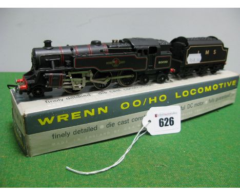 A 'OO' Gauge 2-6-4 Tank Locomotive, by Wrenn, finished in BR black, R/No. 80033, overall very good, boxed,, plus an unrelated