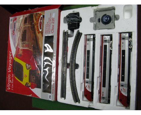 Bachmann "OO" Gauge/4mm Ref 30-601 Virgin Voyager Three Car Train Set, boxed, comprising powered loco and dummy plus centre c