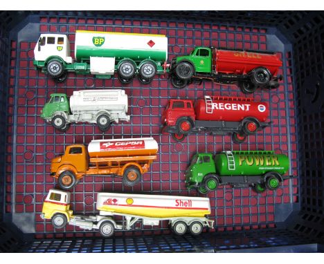 Seven Diecast and White Metal Kit Based and Other Commercial Vehicle Tanker Models, by Siku, Shinsei and other, liveries incl
