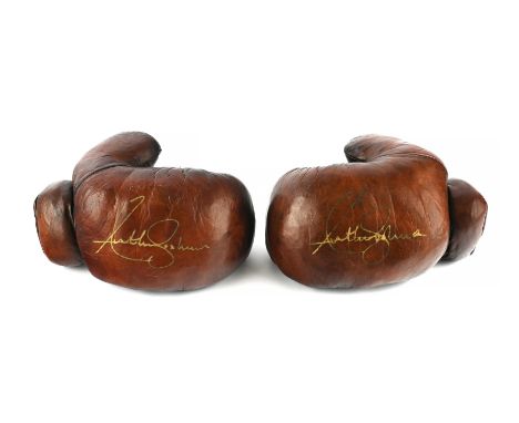 Anthony Joshua Signed Boxing Gloves, With Certificate of Authenticity. 