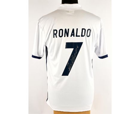 Cristiano Ronaldo Signed Real Madrid 2016-17 Home Shirt, in presentation box along with Icons.com Certificate of Authenticity