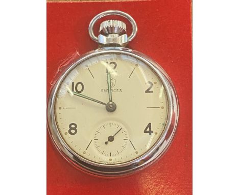 Vintage services pocket watch with sub second dial 