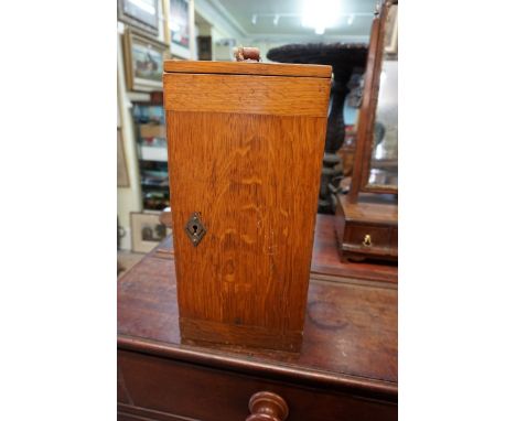 A Watson &amp; Son 'Kima' monocular microscope, in oak case.&nbsp; 