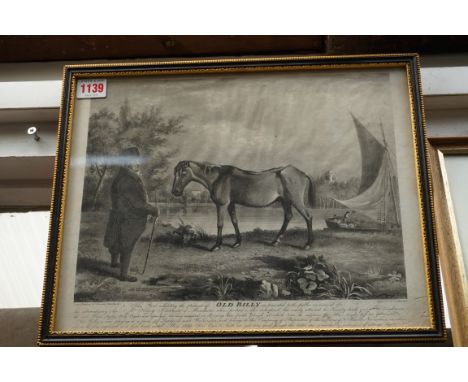 After W Bradley,&nbsp;'Old Billy', lithograph, 27 x 34.5cm; together with another lithograph of 'Arthur Wentworth of Bulmer'.
