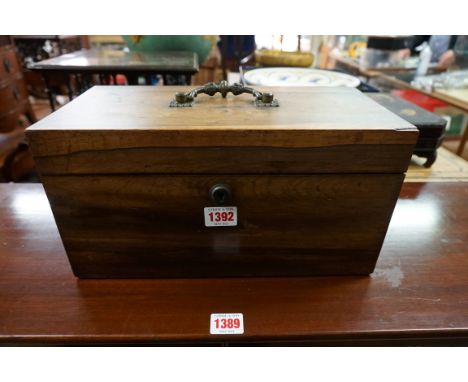 A 19th century rosewood tea caddy, 33cmw wide. 