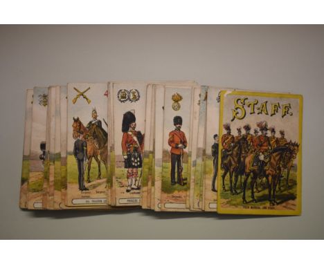 A part set of Jaques 'On Guard' playing cards,&nbsp;(title card and one other lacking). (47) 