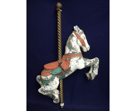 Painted rubber horse fairground carousel finial 