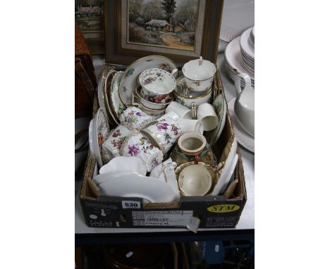 VARIOUS TEAWARES, to include Dresden, Shelley, Royal Albert, 'Moustache' cup and saucer together with Hadleys Worcester pot p