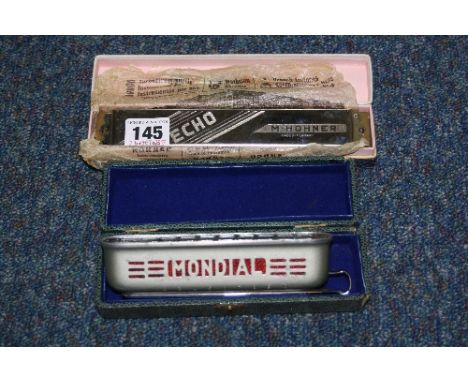 A HOHNER ECHO AND MONDIAL HARMONICA (2)