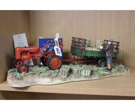 A LIMITED EDITION BORDER FINE ARTS FIGURE GROUP 'Cut and Crated' (Allis Chalmers Tractor), B0649 by Ray Ayres No 948/2001, wi