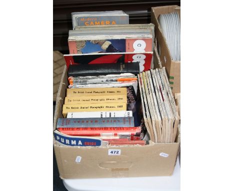 A BOX OF VARIOUS PHOTOGRAPHY BOOKS, MAGAZINES ETC, to include Leica manual and Leica Guide