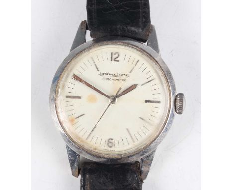 A rare Jaeger-LeCoultre Geophysic chronometer stainless steel circular cased gentleman's wristwatch, circa 1958, the signed a