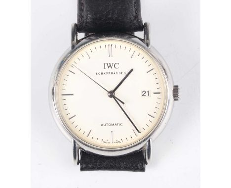 An IWC (International Watch Company) Portofino Automatic stainless steel circular cased gentleman's wristwatch, Ref. 3533, th