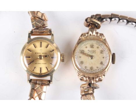 An Eterna-Matic 'Golden Heart' 14ct gold circular cased lady's wristwatch with signed and jewelled automatic movement, the si