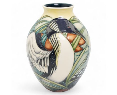 Moorcroft vase, of ovoid form, decorated in the 'Torridon' pattern by Philip Gibson, signed and dated 2004, H21cm 