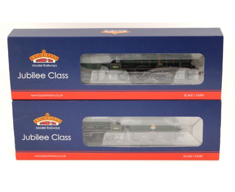Bachmann: A boxed 'Hong Kong', Jubilee Class locomotive, 45611, BR Lined Green, 31-175 together with another, boxed (2) 