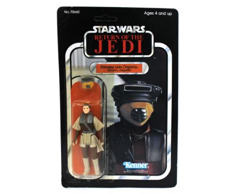 Star Wars: A vintage Kenner, Return of the Jedi, Princess Leia Organa, Boushh Disguise, carded figure, sealed blister pack, u