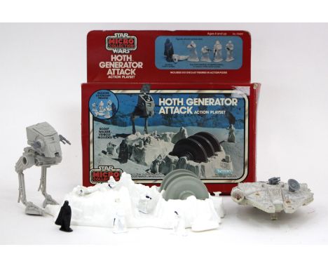 Star Wars: A Star Wars Micro Collection Hoth Generator Attack Action Playset, containing six diecast figures: Darth Vader and