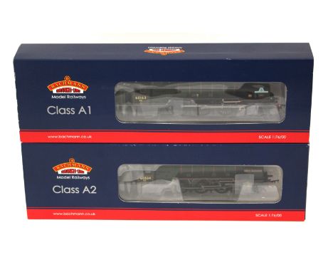 Bachmann: A boxed 'Tornado' Class A1 locomotive, 60163 BR Green, 32-550B, together with a boxed 'Irish Elegance', Class A2 lo