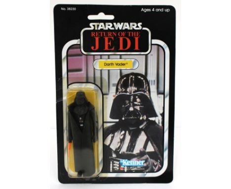 Star Wars: A vintage Kenner, Return of the Jedi, Darth Vader, carded figure, sealed blister pack, punched tab.