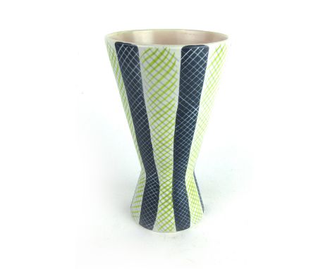 A 1950's Poole 'Freeform' pottery vase of staggered form, h. 19 cm   CONDITION REPORT:  No chips, cracks or restoration. See 