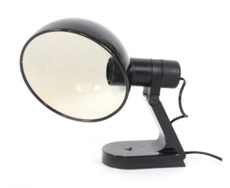 A Zumtobel black enamelled adjustable work lamp   CONDITION REPORT:  Working order unknown, lead will require replacing