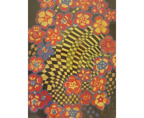 After Charles Rennie Mackintosh,'Stylised Tobacco Flowers',lithograph reproduction,59 x 40 cm,together with a group of five s