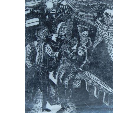 Norman Adams RA, British 1927–2005- Aran Landscape; drypoint, numbered 9/25, plate: 17.5 x 15.2 cmsheet: 26.3 x 22 cm: togeth