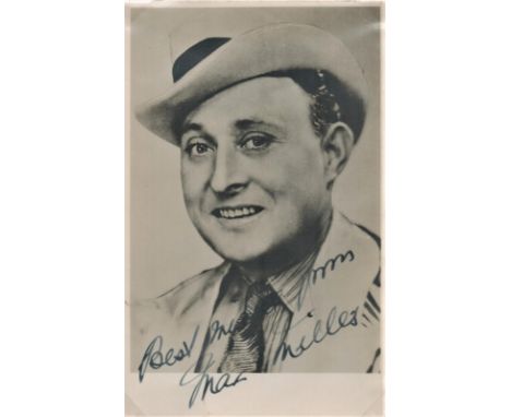 Max Miller signed 6x4 vintage black and white photograph. Thomas Henry Sargent (21 November 1894 - 7 May 1963), known profess