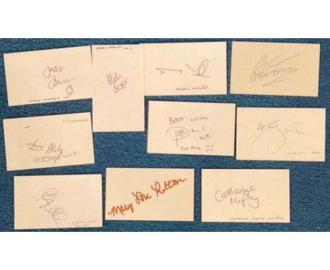 Athletics Collection of 10 Signature Cards including Christian Malcolm, Mary Lou Ritton, Diane Allahgreen, Mark Hylton, Paul 