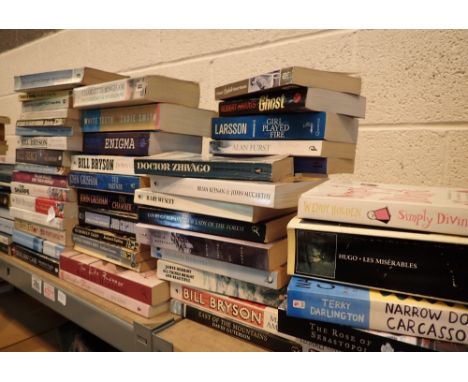 Shelf of paperback books