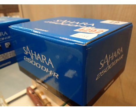 Shimano sahara 2500DH-R reel as new in box with Shimano line and spare spool