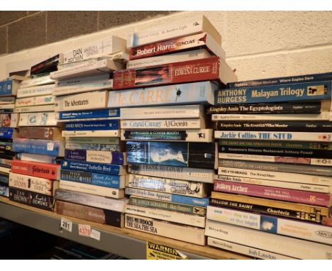 Shelf of paperback books