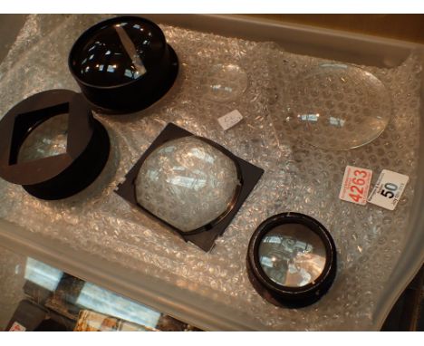 Collection of magnifying lenses from a Magic Lantern projectors