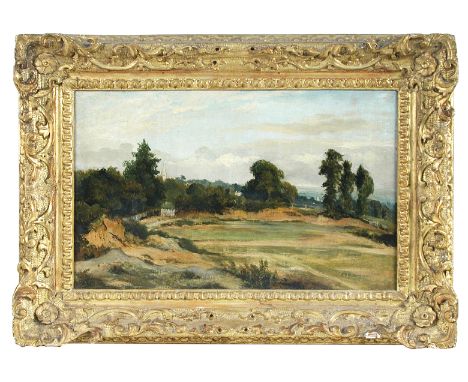 Frederick Waters Watts (British, 1800-1862) View from Hampstead Heath towards Kenwood oil on board 25 x 40cm (10 x 16in) Prov