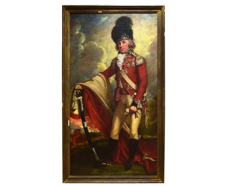 Attributed to Samuel Woodforde (British, 1763-1817) Portrait of an Officer of the Berkshire Regiment of Fencible Cavalry, or 