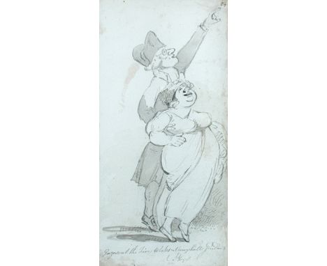 John Nixon (British, 1760-1818) Gazers at the Fireworks, Vauxhall, 16 x 7.5 cm (6.5 x 3in); Sappio, 18 x 12 cm (7 x 4.5in); S