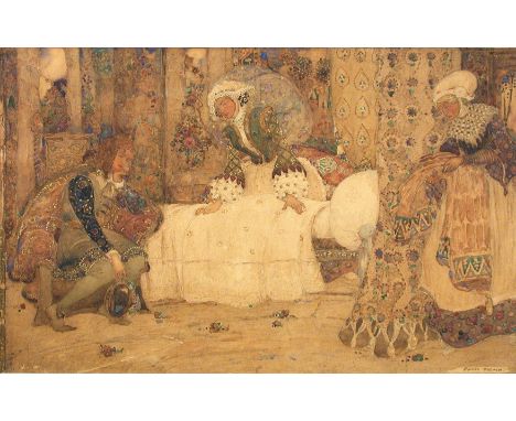 § Annie French (British, 1872-1965) The Unhappy Prince signed lower right "Annie French" watercolour 25 x 39cm (10 x 15in) Pr