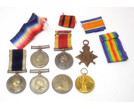 A group of First World War and other medals, awarded to 268808 Jesse Rivett, Chief Engine Room Artificer, Royal Navy, compris