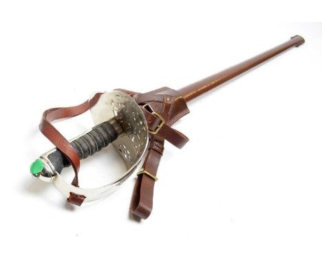 An Elizabeth II 1897 pattern Royal Engineers officer's sword, by Wilkinson Sword, the 81cms etched blade on hilt with pierced