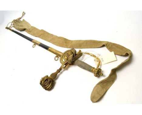 A Victorian court sword, by Sandilands &amp; Son, 12 Conduit St., Regent St., London, the 78cms etched blade on gilt hilt wit