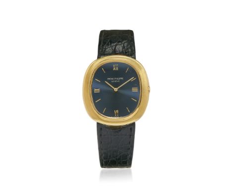 GOLD PATEK PHILIPPE ELLIPSE REF. 3589 AUTOMATIC, BOX AND PAPER, SOLD IN 1971 - GOLD PATEK PHILIPPE ELLIPSE REF. 3589 AUTOMATI