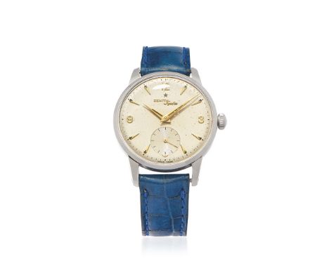 ZENITH SPORTO, 40s -  Case: signed, n. 9283665, three-body in stainless steel, snap on caseback. Bracelet/Strap:– Dial: signe