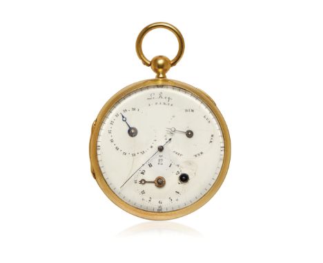 LEROY WITH CALENDAR, CIRCA 1800 - LEROY WITH CALENDAR, CIRCA 1800 Case: n. 3445, two-body in gilded metal. Dial: signed, in w
