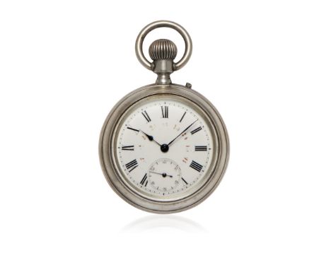 DOUBLE SIDE CHRONOGRAPH, CIRCA 1880 - DOUBLE SIDE CHRONOGRAPH, CIRCA 1880 Case: three-body in silver, on the back silvered ri